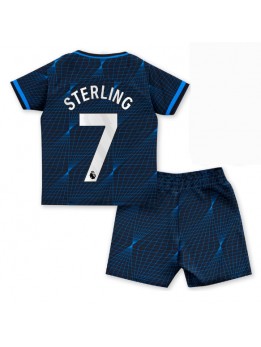 Chelsea Raheem Sterling #7 Auswärts Trikotsatz für Kinder 2023-24 Kurzarm (+ Kurze Hosen)